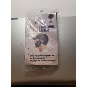 Markwort C-Flap Jaw Guard Face Protection Baseball Helmet Left Hand Batter Black